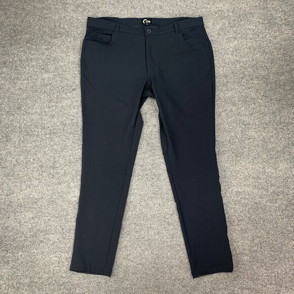 Zyia Pants Mens 2XL XXL Navy Skinny Stretch Mid Rise 5 Pocket City Daily Active - Picture 2 of 11